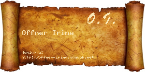 Offner Irina névjegykártya